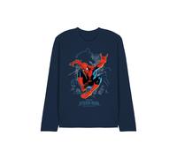 Marvel Spiderman Brand New Day Hero & Villains Long Sleeve T-Shirt, Navy | Size: Medium Marvel Navy M