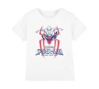 Marvel Spiderman Brand New Day Logo Jumping Kids T-Shirt, White, 12-13Y