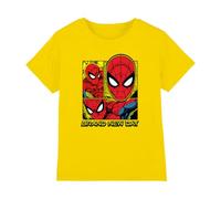 Marvel Spiderman Brand New Day Parker Boxes Kids T-Shirt, Yellow, 5-6Y