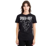 Marvel Spiderman Brand New Day Silhouette Parker Ladies T-Shirt, Black, X-Large