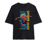Marvel Spiderman Brand New Day Spidey Sense Ladies Oversized T Shirt, Black