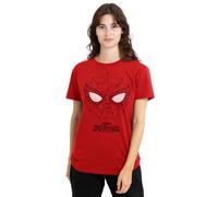 Marvel Spiderman Brand New Day Web Icon Ladies T-Shirt, Red, Medium
