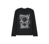 Marvel Spiderman Brand New Day Web Mask Long Sleeve T-Shirt, Black Black