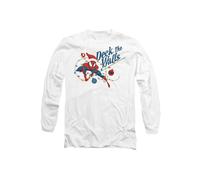 Marvel SpiderMan Deck the Walls Long Sleeve T-Shirt, White | Size: 2XL Marvel White 2XL