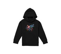 Marvel Spiderman Deck The Walls Youth Kids Pull-Over Hoodie, Black | Size: 9-11 Years Marvel Black 9-11 Years