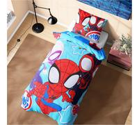 Marvel Spiderman Duvet Cover and Pillowcase Set Kids 135x200 CM, Blue Spidey
