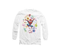 Marvel SpiderMan Easter Circle Long Sleeve T-Shirt, White | Size: Medium Marvel White M
