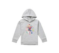 Marvel Spiderman Easter Circle Youth Kids Pull-Over Hoodie, Athletic Heather in Grey | Size: 9-11 Years Marvel Grey 9-11 Years