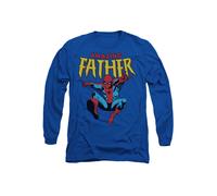 Marvel SpiderMan Father's Day Amazing Dad Long Sleeve T-Shirt, Royal | Size: Large Marvel Royal L