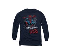 Marvel SpiderMan Father's Day Spider Dad Long Sleeve T-Shirt, Navy | Size: Large Marvel Navy L