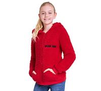Marvel Spiderman Fleece Hoodie for Boys Fluffy Zip Up Hooded Jacket Teddy Fleece Warm Sherpa Pullover Long Sleeve Outerwear with Pockets (Red, 3-4 Years)