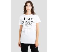 Marvel Women's Spiderman Ghost Spider Japanese Logo T-Shirt, White | Size: 2XL Marvel White 2XL