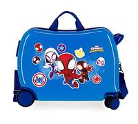 Marvel Spiderman Go webs go Blue Children's Suitcase 50x39x20 cms Rigid ABS Side combination lock 34L 1.8 kgs 4 Wheels Hand Luggage