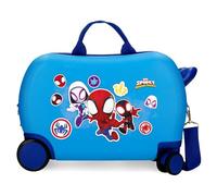 Marvel Spiderman Go Webs go Children's Suitcase Blue Hard ABS Combination Lock Side 4 Wheels Hand Luggage, Blue, 31 cm x 45 cm x 20 cm, Children's Suitcase 20