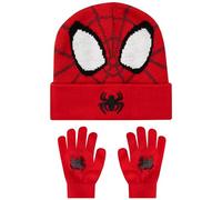Marvel Spiderman Hat And Gloves Set For Kids, Spidey Boys Hat And Gloves Set, One Size Red
