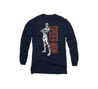 Marvel Spiderman Hero Stance Long Sleeve T-Shirt, Navy Navy XXL