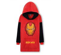 Marvel Spiderman Hoodie Blanket for Kids Teenagers Fleece Wearable Blanket Hulk Captain America Thor Avengers Warm Oversized Hoodie Boys Gifts (Red Iron Man)