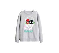 Marvel Spiderman Hoppy Spring Kids Sweatshirt, Athletic Heather in Light Grey | Size: 9-11 Years Marvel Light Grey 9-11 Years