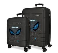 Marvel Spiderman is Watching Us Suitcase Set Black 48 x 68 x 27 cm Rigid ABS Closure TSA 111L 6.5 kg 4 Wheels Double Extendable Hand Luggage