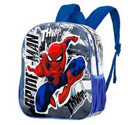 Marvel Spiderman Jumping-Small 3D Backpack, Grey, 11 x 26 x 31 cm, Capacity 8.5 L