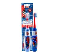 Marvel Spiderman Kids Battery Powered Electric Toothbrush with Soft Bristles, Enhanced Vibration, Protection Cap & Battery Included for Children Aged 4-14 Years Old, BPA-Free & Non-Toxic Toothbrush