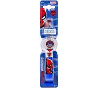Marvel Spiderman Kids LED Toothbrush with 2 Minute Flashing Light Timer, Soft Bristles, Non-Slip Handle & Suction Cup for Children Aged 3-14 Years Old, BPA-Free & Non-Toxic Kids Light Up Toothbrush