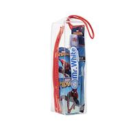 Marvel Spiderman Kids Toothbrush Set - Soft-Bristle Toothbrush with Suction Cup & Protective Cap, Mint-Flavoured Toothpaste, and Multi-Purpose Beaker | Travel-Ready Oral Care Kit for Children Ages 3+