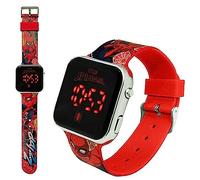 Marvel Spiderman LED Wrist Watch for Boys, Thermoplastic Rubber Straps and Plastic Watch Case, 12 Hour Clock Format with Date and Time Feature 6+ Y