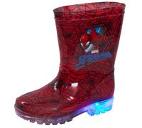 Marvel Spiderman Light Up Wellington Boots Super Hero Rain Wellies Boys Size