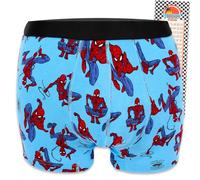Marvel Spiderman Mens Trunks Set - Bundle with 1 Pair of Men Size XXL Trunk Boxer Briefs Plus Bookmark | MeUndies Spiderman Underwear for Men Multicolor