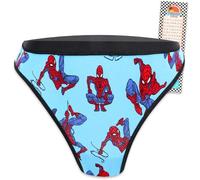 Marvel Spiderman MeUndies Underwear for Women - Bundle with 1 Pair of Size XL Bikini Panties for Teens, Women Plus Bookmark | Spiderman Undergarments Multicolor