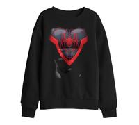 Marvel Spiderman Miles Morales Costume Kids Sweatshirt, Black, 9-11