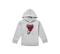 Marvel Spiderman Miles Morales Costume Youth Kids Pull-Over Hoodie, Athletic Heather in Grey | Size: 12-13 Years Marvel Grey 12-13 Years