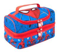 Marvel Spiderman Multi-Compartment Lunch Bag for Kids School Thermal Insulated Double Decker Food Carier for Boys