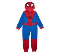 Marvel Spiderman One-Piece Hooded Union Suit Onesie Blanket Sleeper, Spiderman Uni, 8