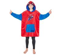 Marvel Comics Oversized Blanket Hoodie Spiderman Kids and Teens Red/Blue One Size