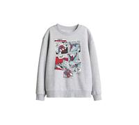 Marvel Spiderman Panel Collage Kids Sweatshirt, Athletic Heather in Light Grey | Size: 12-13 Years Marvel Light Grey 12-13 Years