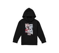 Marvel Spiderman Panel Collage Youth Kids Pull-Over Hoodie, Black | Size: 7-8 Years Marvel Black 7-8 Years