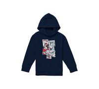 Marvel Spiderman Panel Collage Youth Kids Pull-Over Hoodie, Navy | Size: 7-8 Years Marvel Navy 7-8 Years