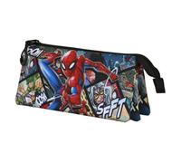 Marvel Spiderman Panels-Triple Pencil Case, Multicolour, 23 x 11 cm