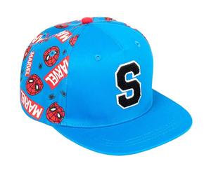 Marvel Spiderman Personalised Baseball Cap for Boys Embroidered Letter Adjustable Snapback Kids Hat 100% UV Protection Summer Holiday Cap Blue
