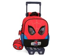 Marvel Spiderman Protector Preschool Backpack with Red Trolley 23x25x10 cms Polyester 5,75L