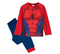 Marvel Spiderman Pyjamas for Boys Teenagers Long PJs Set Soft Breathable Nightwear Loungewear Comfy Jammies Sleepwear Spidey Gifts for Boys (Red, 3-4 Years)