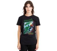 Marvel Spiderman Retro Sting of The Scorpion Ladies T Shirt, Black, X-Large
