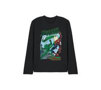 Marvel Spiderman Retro Sting Of The Scorpion Long Sleeve T Shirt, Black