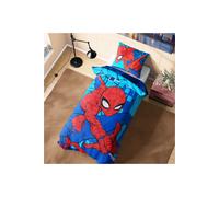 Marvel Spiderman Duvet Cover and Pillowcase Set Kids Teens Bedding Bedroom Accessories - Single Size (Blue Spiderman)