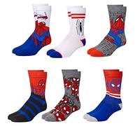 Marvel Spiderman Socks for Boys & Men, 6-Pack Socks for Men & Boys Socks, Men's Athletic Socks, Athletic Socks for Boys,