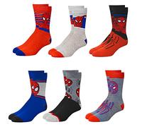 Marvel Spiderman Socks for Boys & Men, 6-Pack Socks for Men & Boys Socks, Men's Athletic Socks, Athletic Socks for Boys,