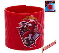 Marvel Spiderman Spring Toy for Kids 3+, Licensed Superhero Bouncing Coil, Durable Plastic Sensory Fidget Toy, Indoor Outdoor Play, Party Bag Filler Boys Girls Birthday Gift - 6.5cm