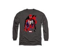 Marvel SpiderMan Symbiote Long Sleeve T-Shirt, Charcoal | Size: 2XL Marvel Charcoal 2XL